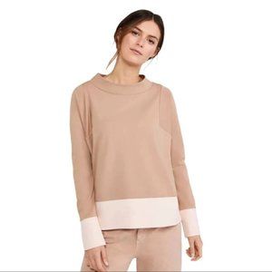 Ann Taylor Colorblock Mock Neck Top